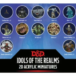 Dungeons & Dragons: Idols Of The Realms - Boneyard 2D Acrylic Miniatures Set 1
